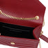 Saint Laurent Lambskin Matelasse Chevron Small Shoulder Bag Bordeaux